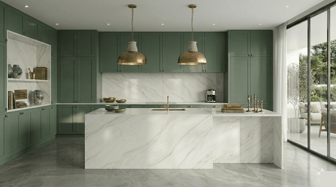 Calacatta Storm Gold kitchen