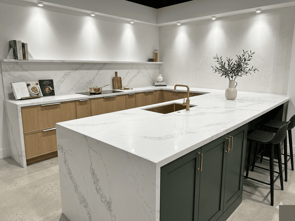 Statuario Gold kitchen